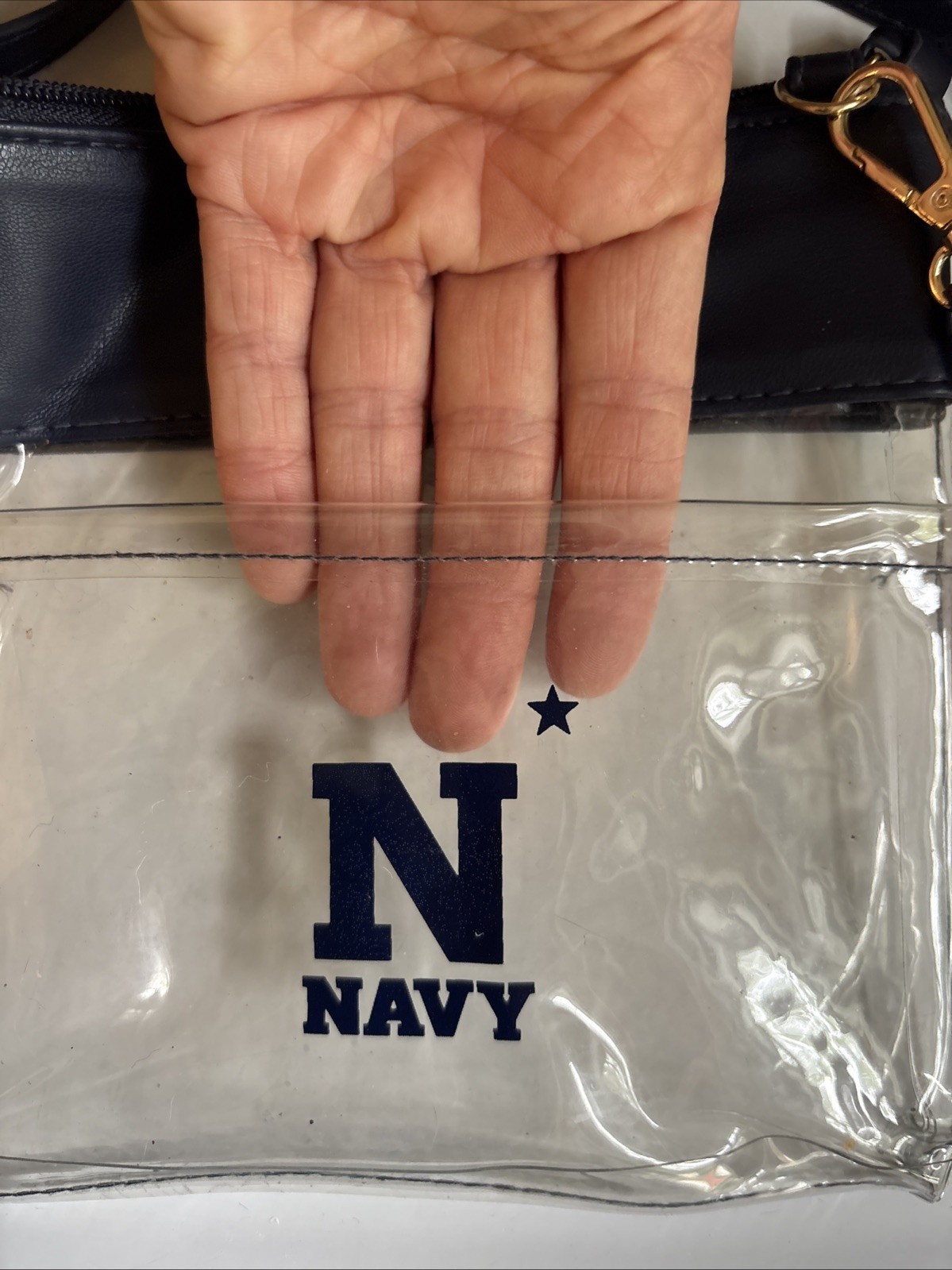 Naval Academy Crossbody Bag Navy Midshipmen Clear Transparent Football Stadium