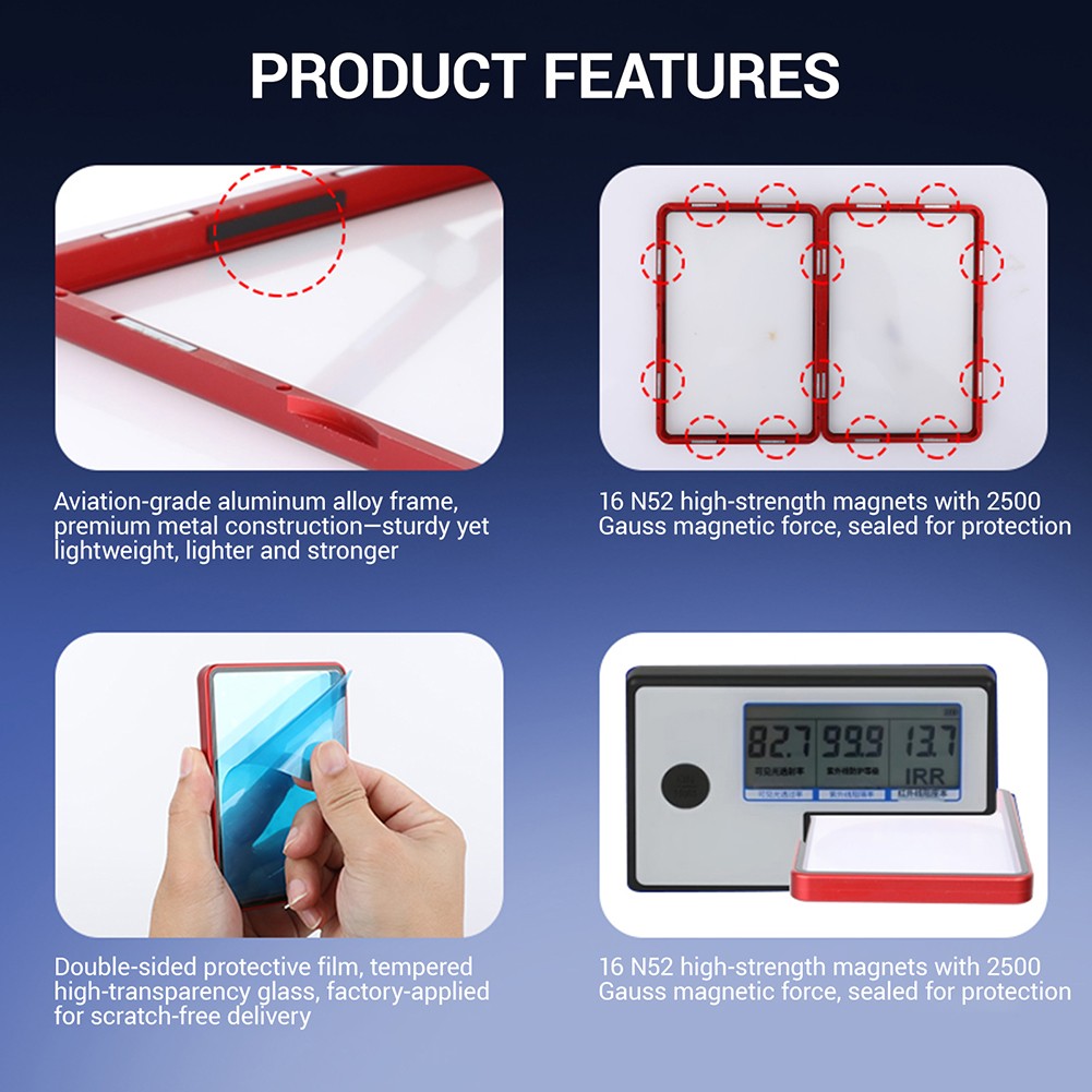1-10x Magnetic Trading Card Case Protector One Touch Fits 35PT 55PT Card Holders