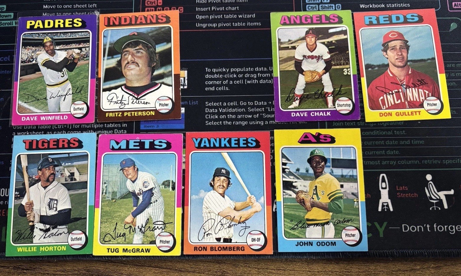 1975 Topps Baseball U-Pick VG+ #1-200 Free Shipping on 3+ Cards!
