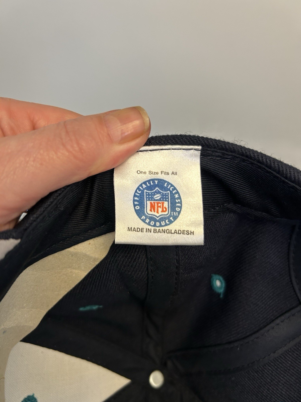 Vintage 90s Miami Dolphins Puma NFL Snapback Hat Navy Blue NOS Logo Cap Football