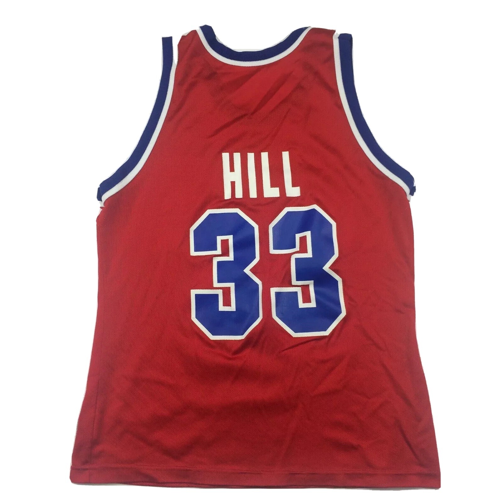 Vintage 90s Champion Grant Hill Detroit Pistons Jersey Mens 40 NBA Basketball