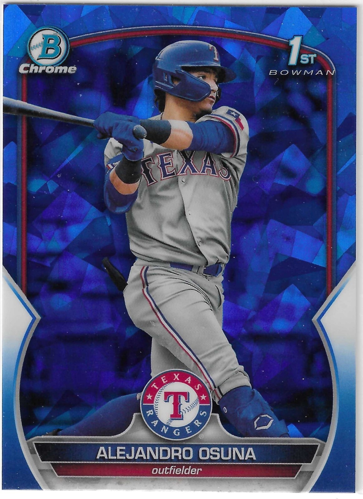 Alejandro Osuna 1ST SAPPHIRE BCP-131 | 2023 Bowman Chrome Texas Rangers