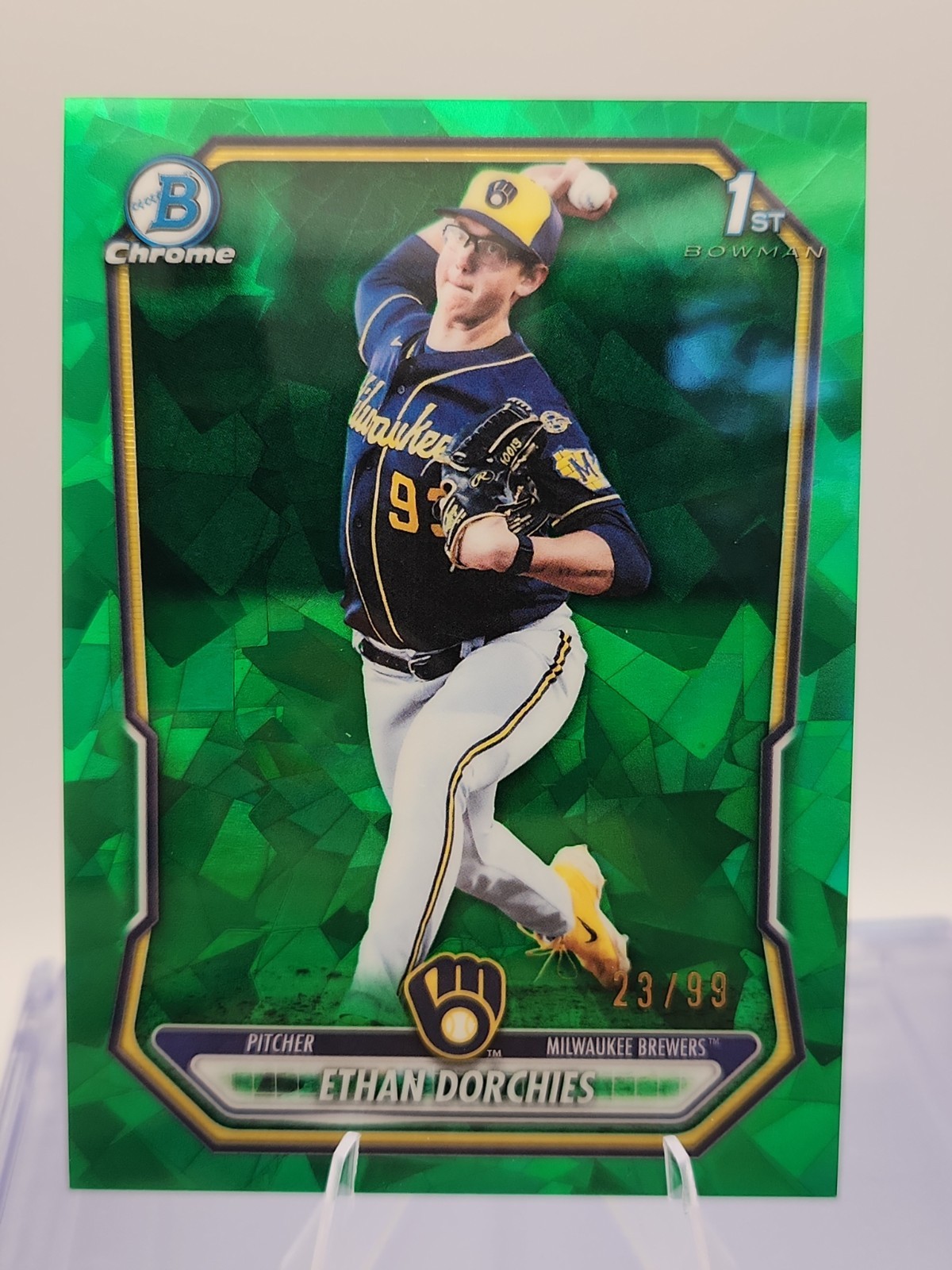2026 Topps Sapphire Ethan Dorchies 1st Bowman Green Refractor /99 #BCP-52