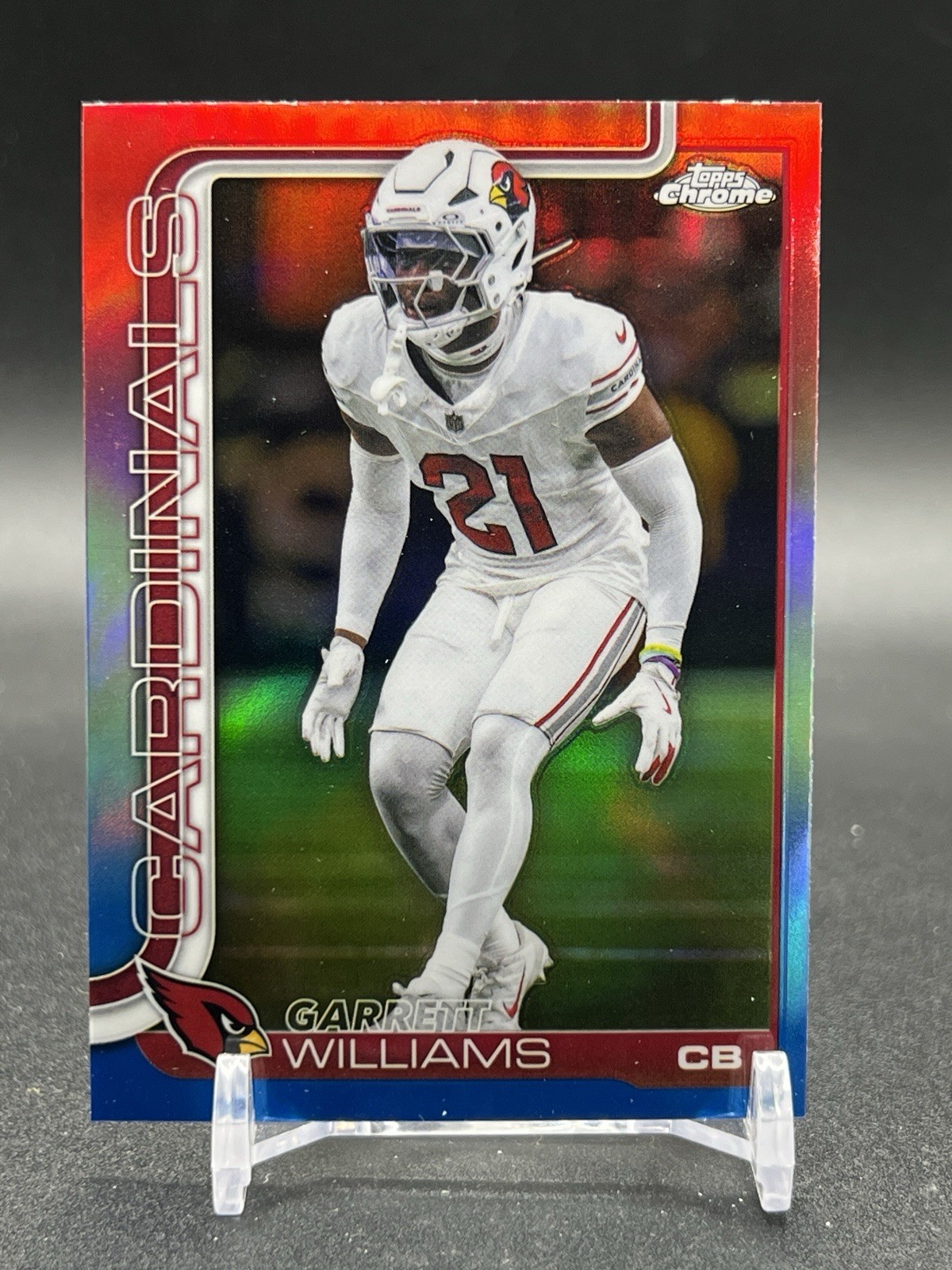 2025 Topps Chrome #6 Garrett Williams Red White and Blue Refractor