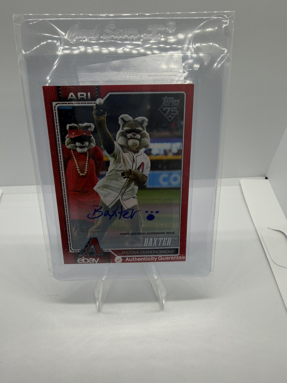2026 Topps Celebration Series 1 Baxter (Diamondbacks) Mascot Autograph 1/5 /5 M1