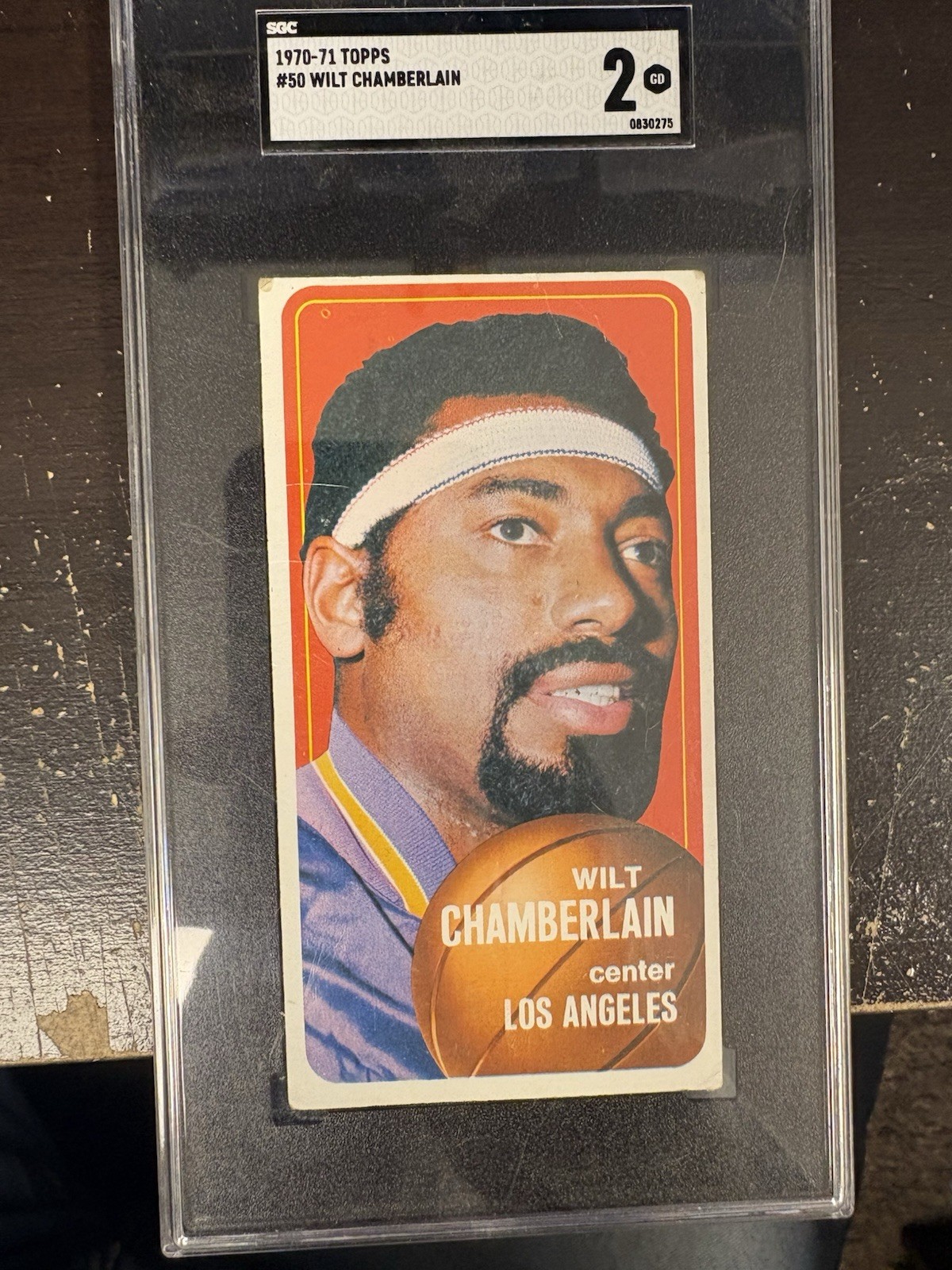 WILT CHAMBERLAIN 1970-71 TOPPS BASKETBALL #50 SGC 2