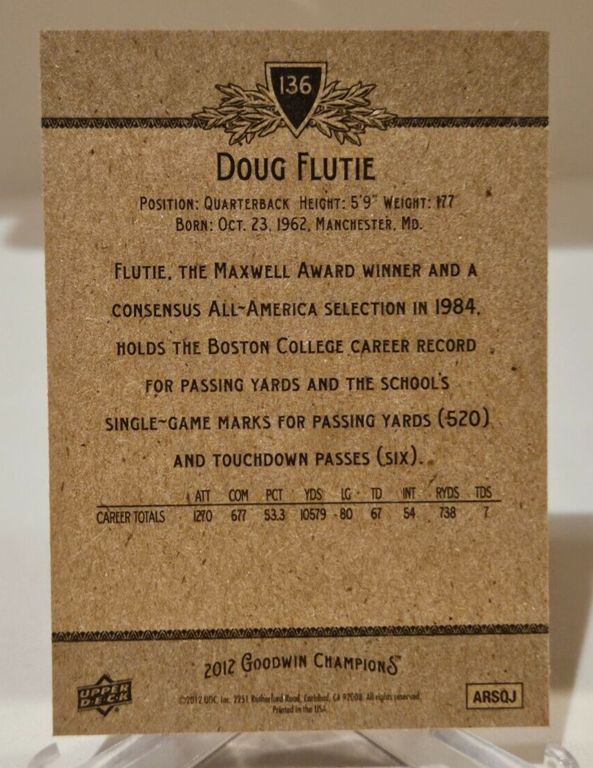 2012 Goodwin Champions DOUG FLUTIE #136