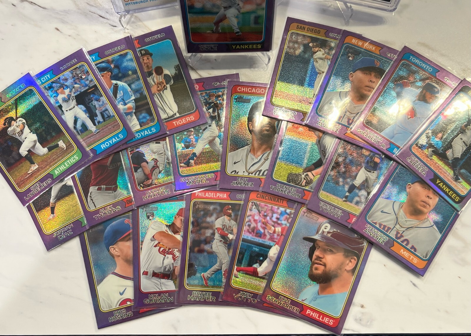 2023 Topps Heritage Chrome Purple Refractor “Hot Box” – Pick Your Card- Cheap!