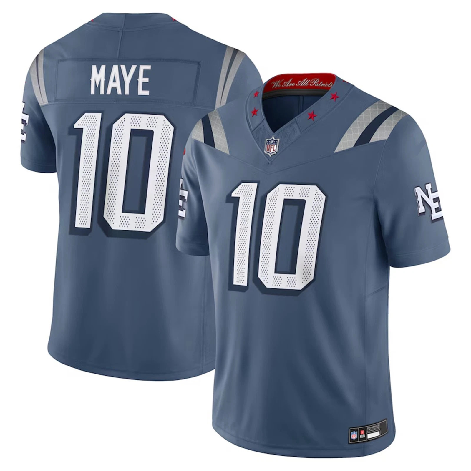 Men’s Patriots #10 Drake Maye Collection Limited Stitched Jersey S-3XL