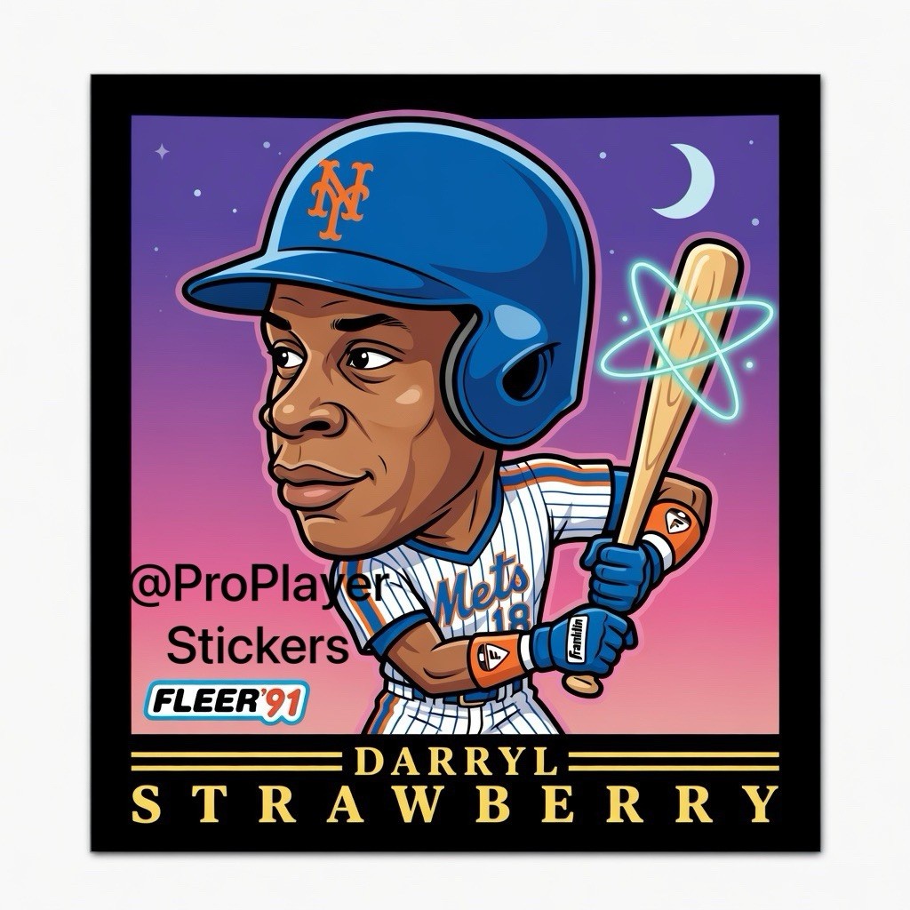 ⚾️ Darryl Strawberry “91 Fleer Provision” Sticker 🍓