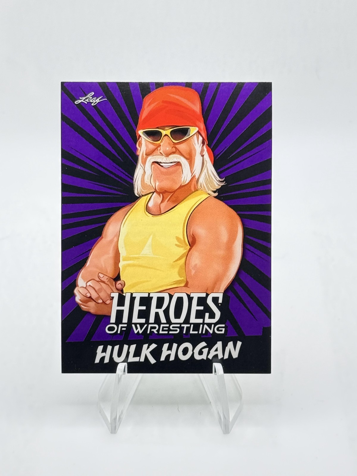 2023 Leaf Heroes of Wrestling Hulk Hogan WWE #B-4 Purple Variation