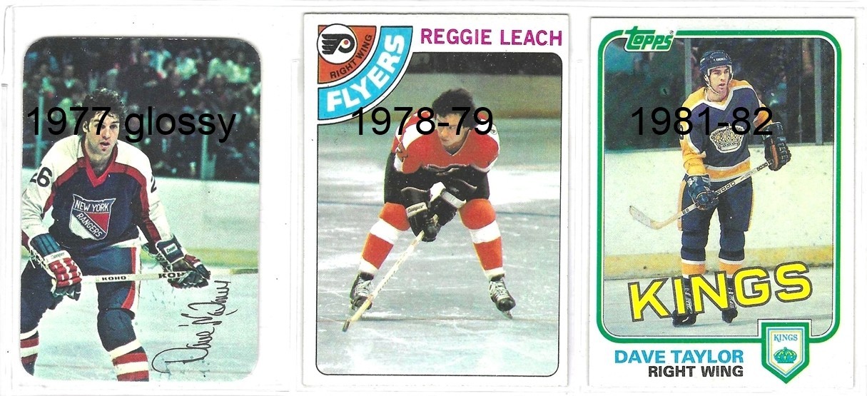 1981-82, 1978-79 & 1977 (GLOSSY) TOPPS HOCKEY SINGLES **40¢ EACH+ **$3 MINIMUM*