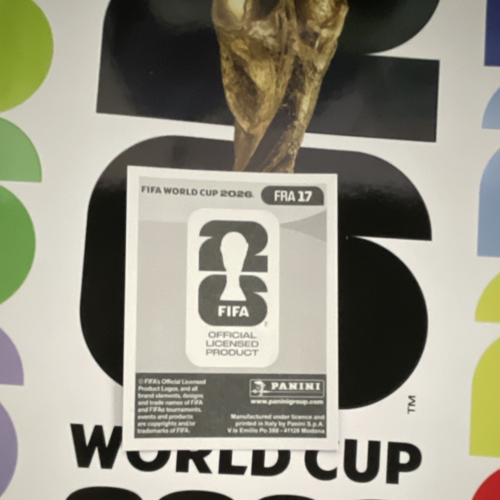 Panini World Cup 2026 Sticker FRA 17 Désiré Doué France PSG Official Non-Stuck