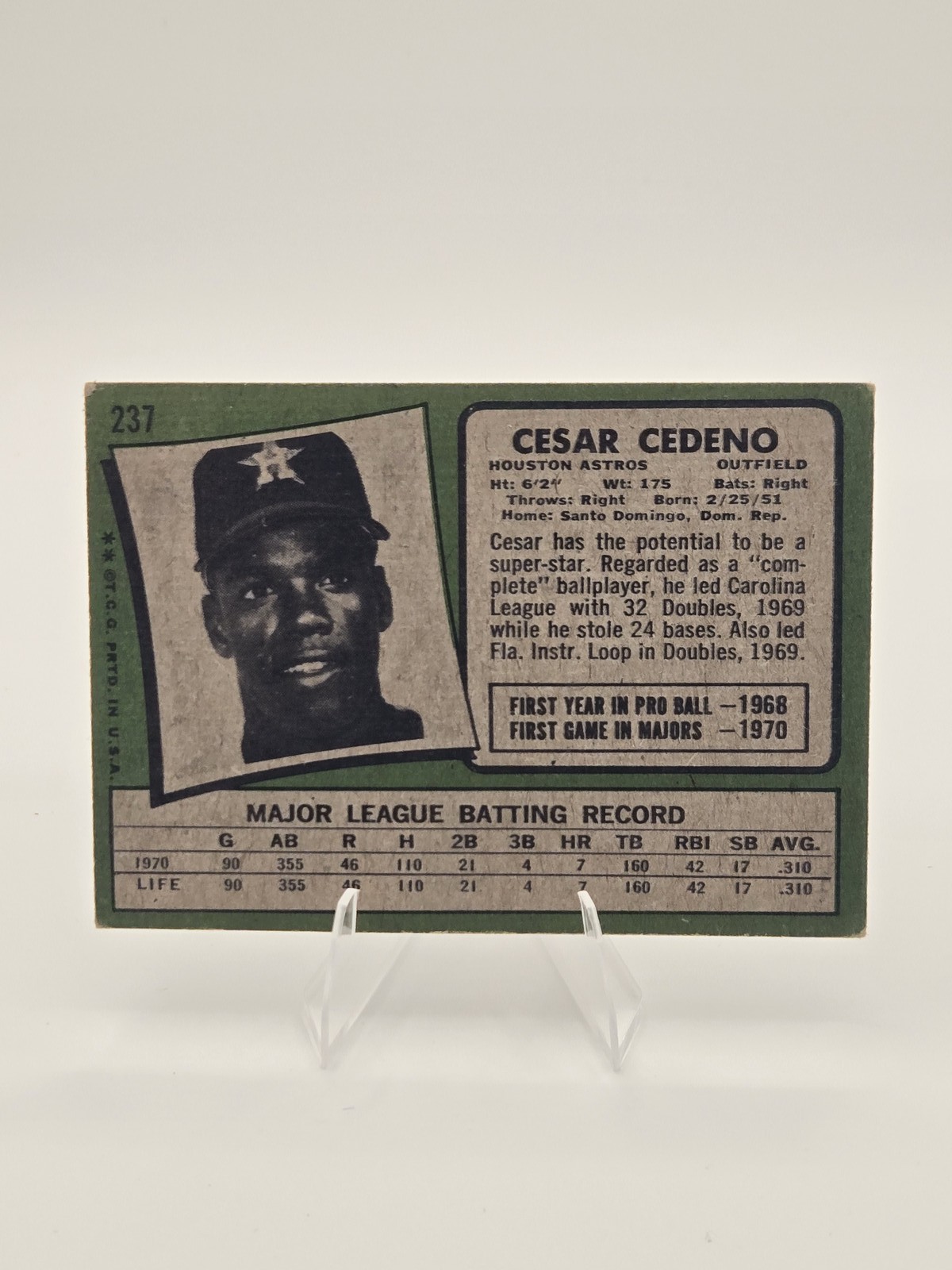 1971 Topps #237 Cesar Cedeno