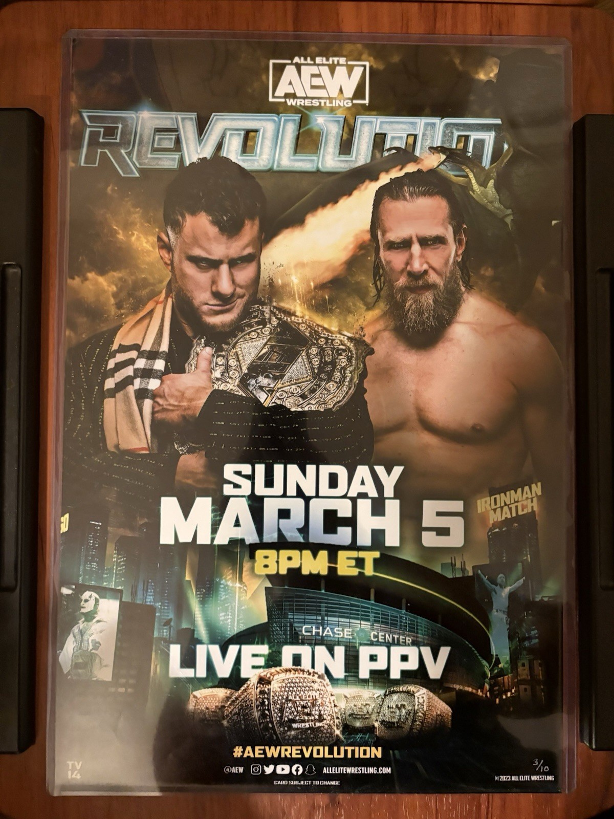 AEW Match Up Mondays 12×18 Poster MJF v Bryan Danielson Revolution 3/10 PWT