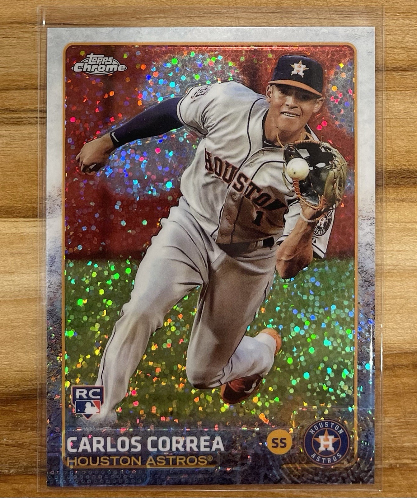 2015 Topps Chrome Carlos Correa Rookie Refractor Update Sparkle #US174 RC Astros