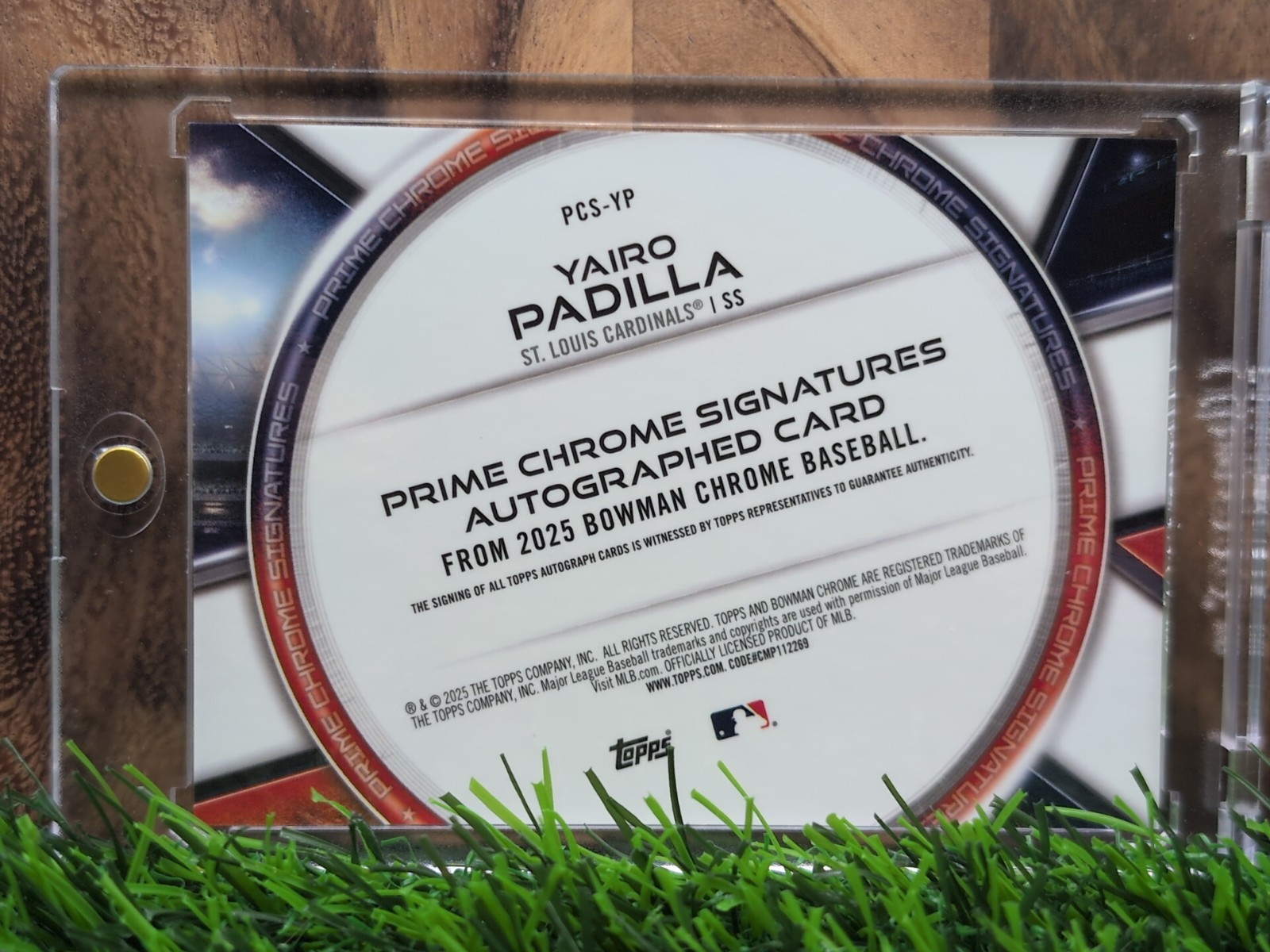 Yairo Padilla 2025 Bowman Chrome Prime Signatures Auto /50 #PCS-YP Inscription