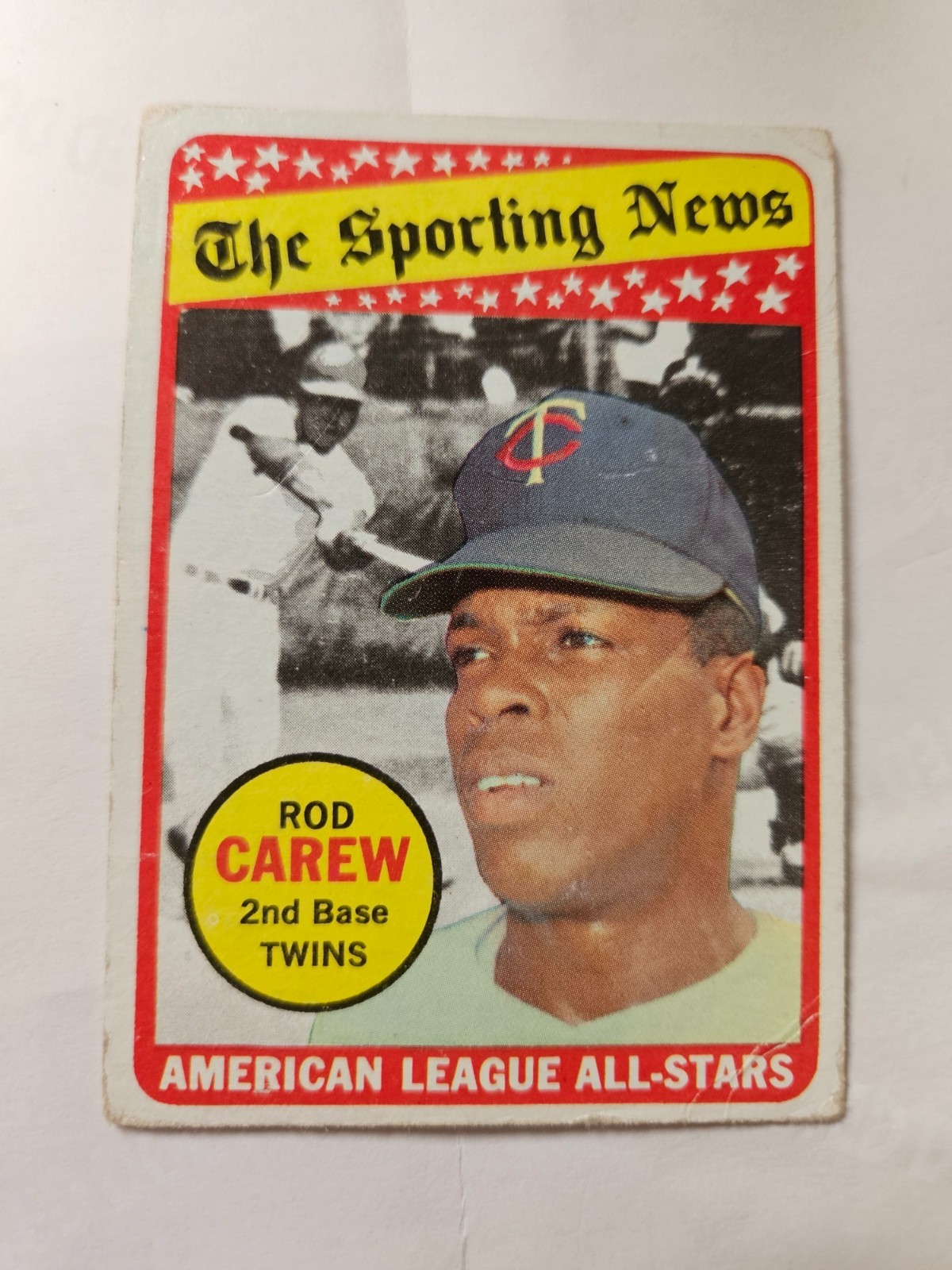 1969 Topps Rod Carew Minnesota Twins VERY GOOD Actual card is scanned