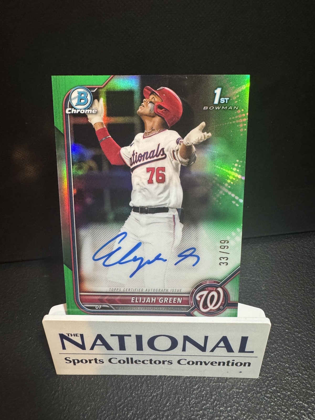 2022 Bowman Draft -Chrome Draft Pick Autographs Elijah Green Green Refractor /99