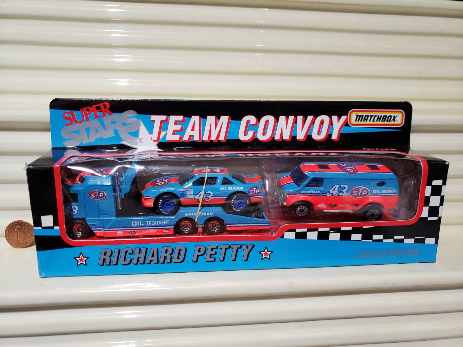 Matchbox Team Convoy Car+ Van+ Truck STP DeWalt Pennzoil Purolator MelloYello GW