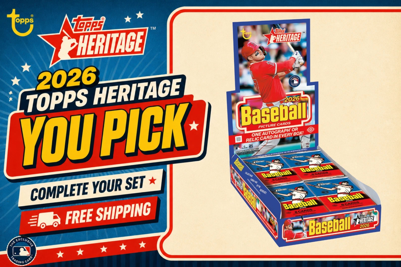 2026 Topps Heritage Baseball Base Cards #201-400 – You Pick / Complete Your Set
