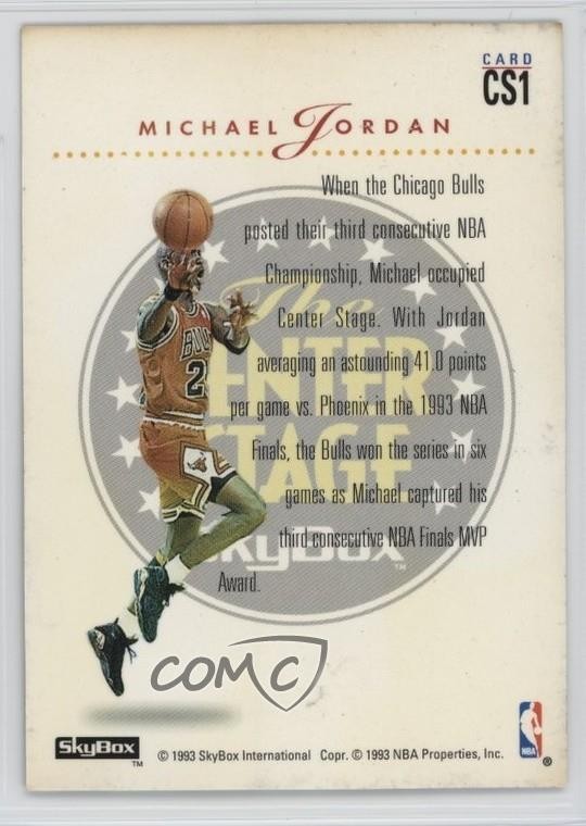 1993-94 Skybox Premium The Center Stage Michael Jordan #CS1 HOF 06or