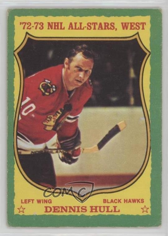 1973-74 O-Pee-Chee Light Back Dennis Hull #171 4on