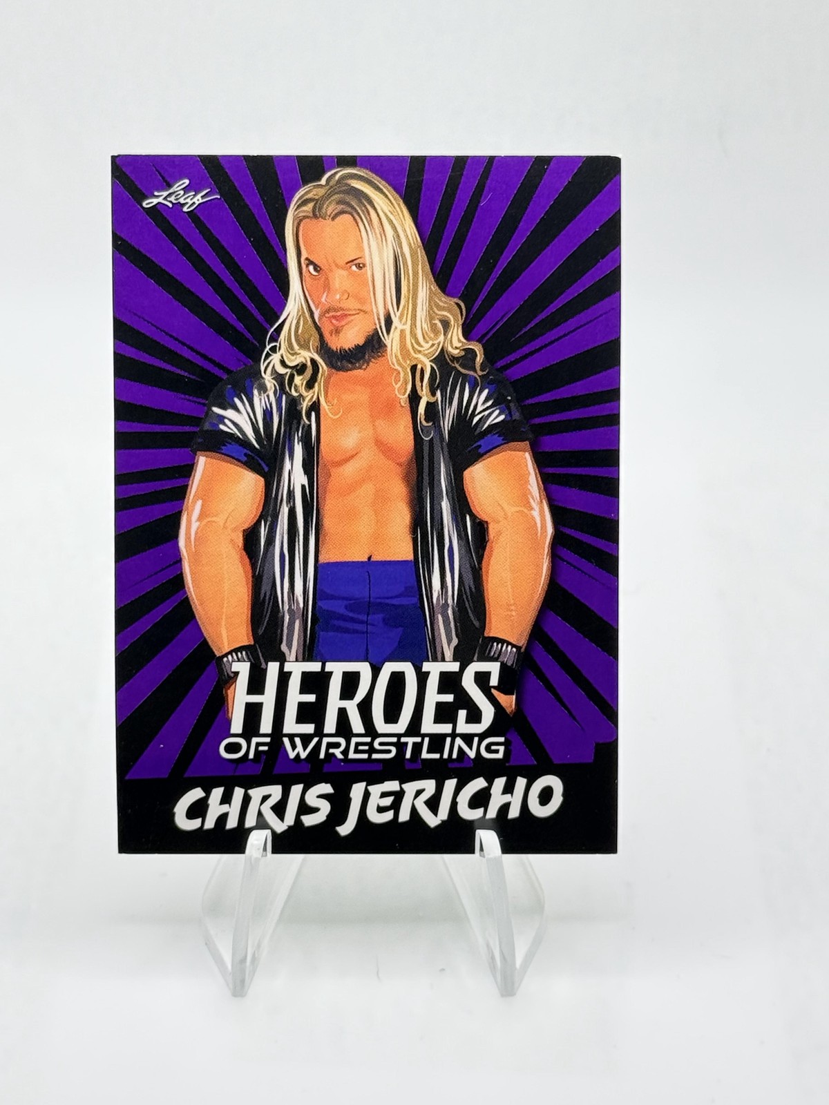 2023 Leaf Heroes of Wrestling Chris Jericho WWE #B-2 Purple Variation