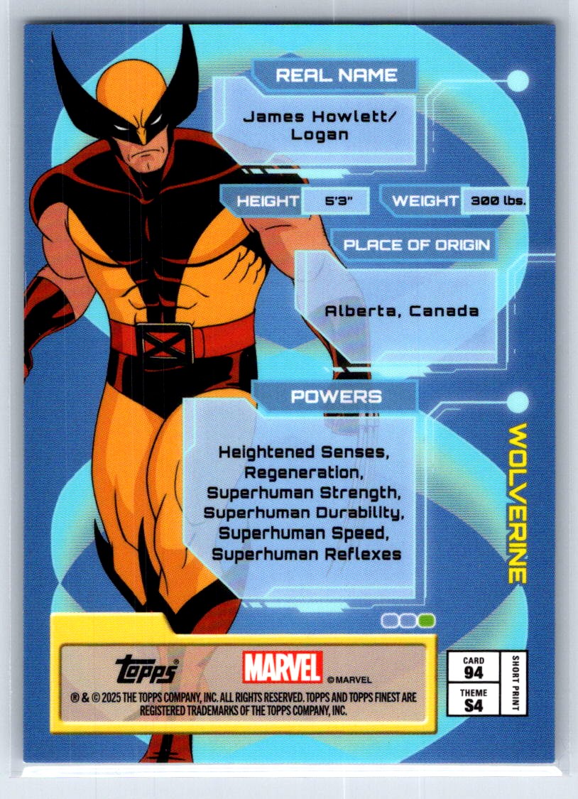 2025 Topps Finest Marvel X-Men Wolverine #94 Uncanny X-Men