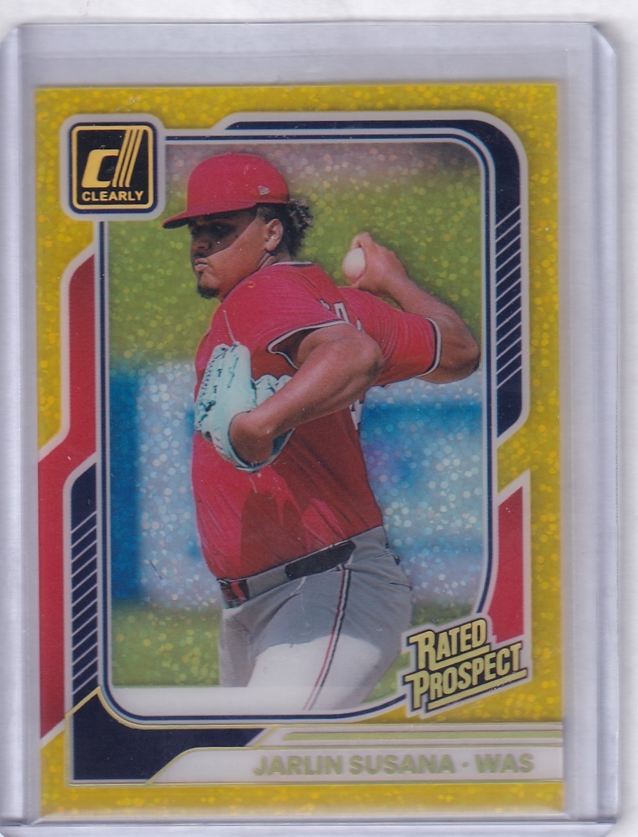 Panini 2026 Donruss Clearly Sparkle Rated Prospect Jarlin Susana #144 01/10 Rare