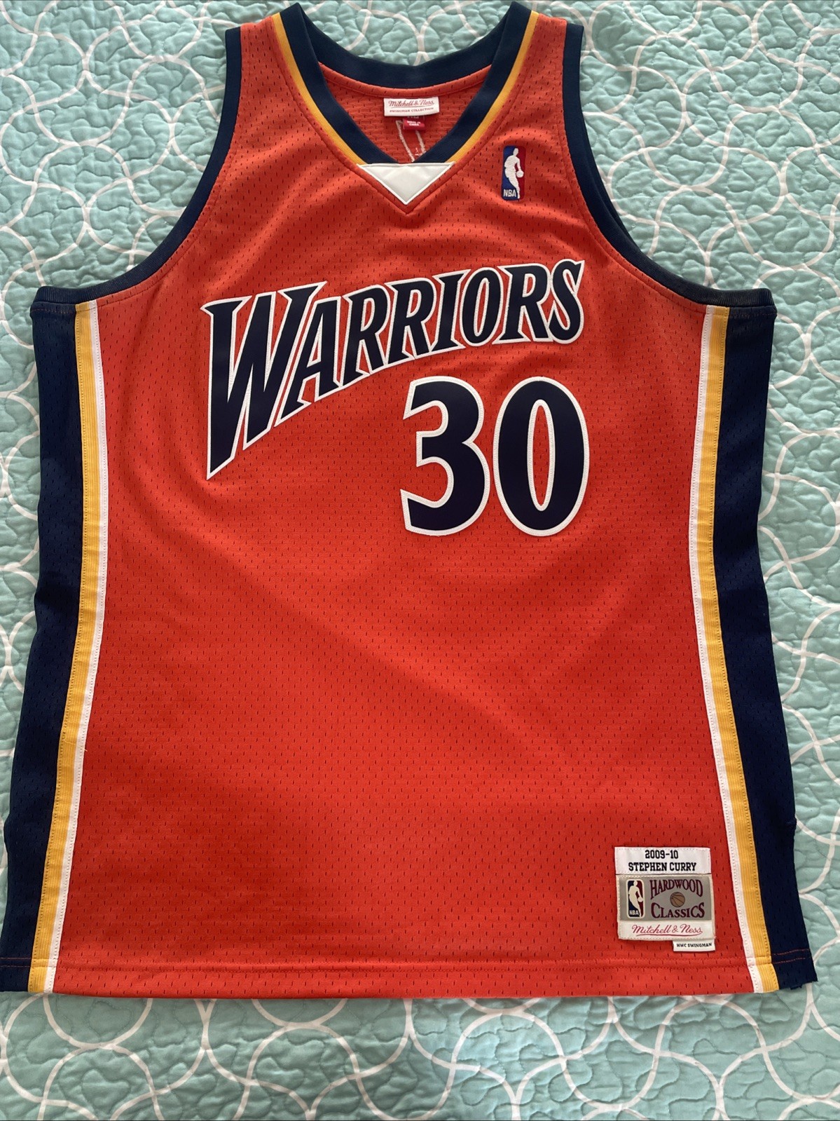 2009 Mitchell & Ness Stephen Curry ROOKIE #30 Warriors Swingman Jersey Orange