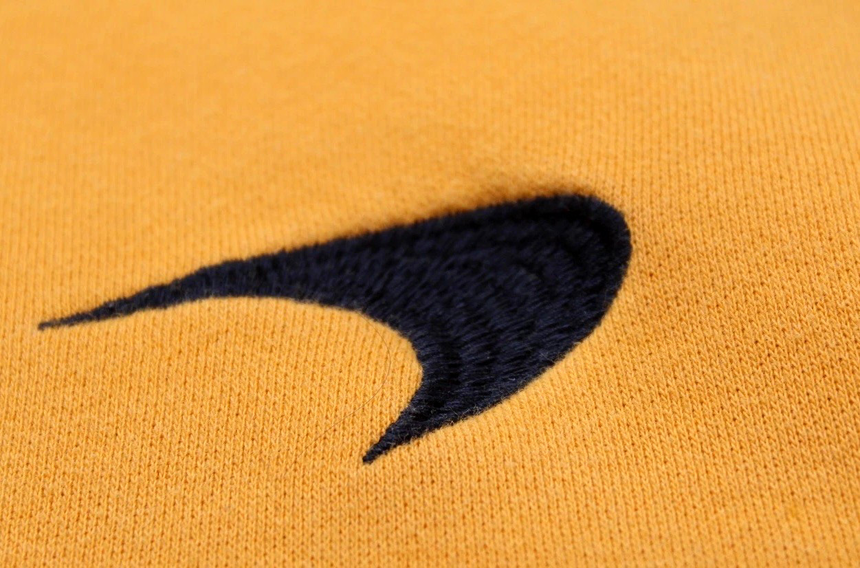 McLaren Hoodie Sweatshirt Mens Medium Orange Formula 1 Team Racing Hollister