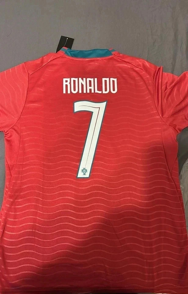 2026 New Adult Portugal Cristiano Ronaldo #7 Black/Red Jersey