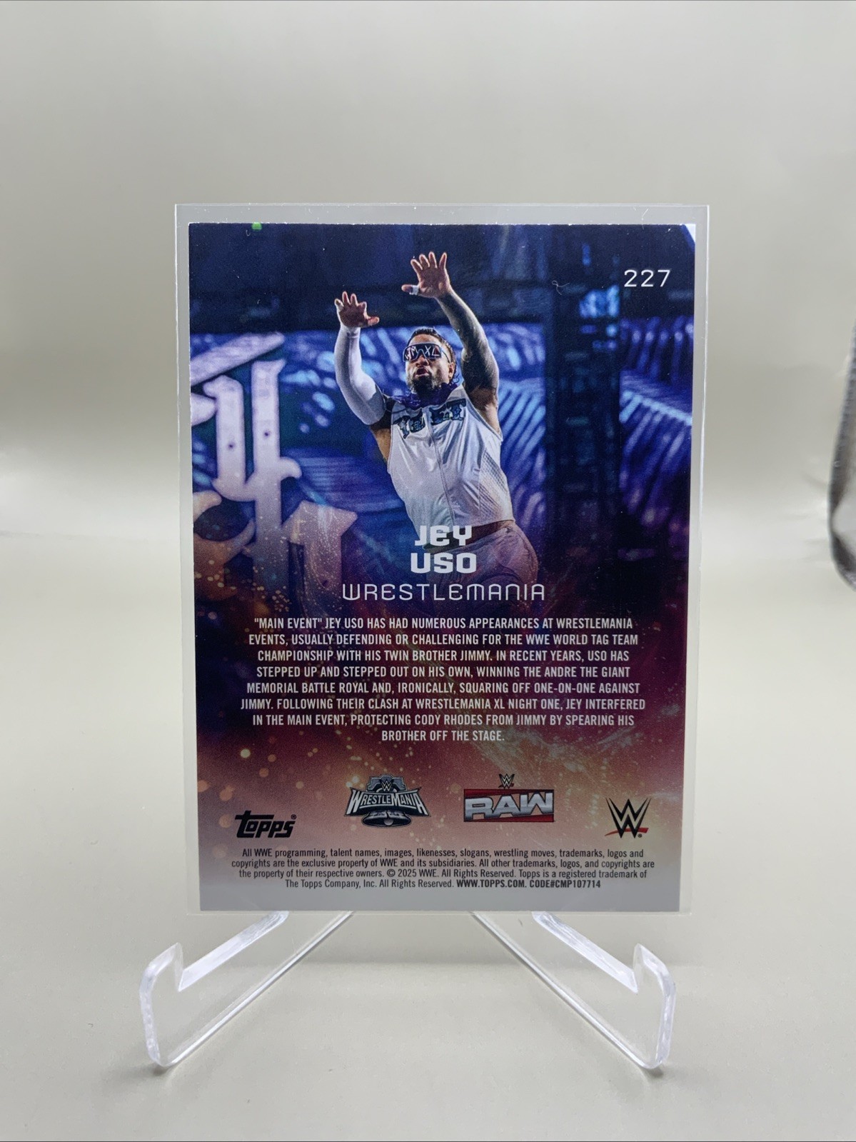 2025 Topps Universe WWE – Green Electric /125 – #227 Jey Uso – Event Variation