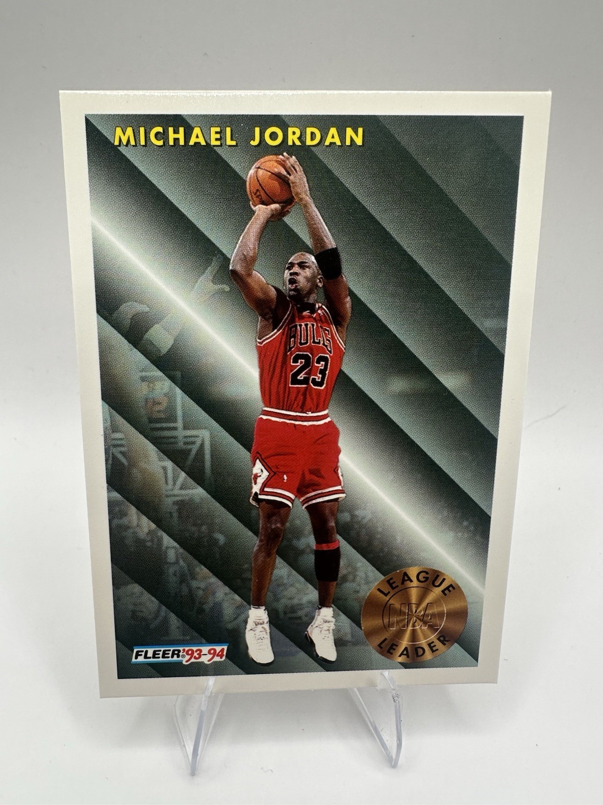 Fleer 1993-94 League Leader Michael Jordan #224 Chicago Bulls
