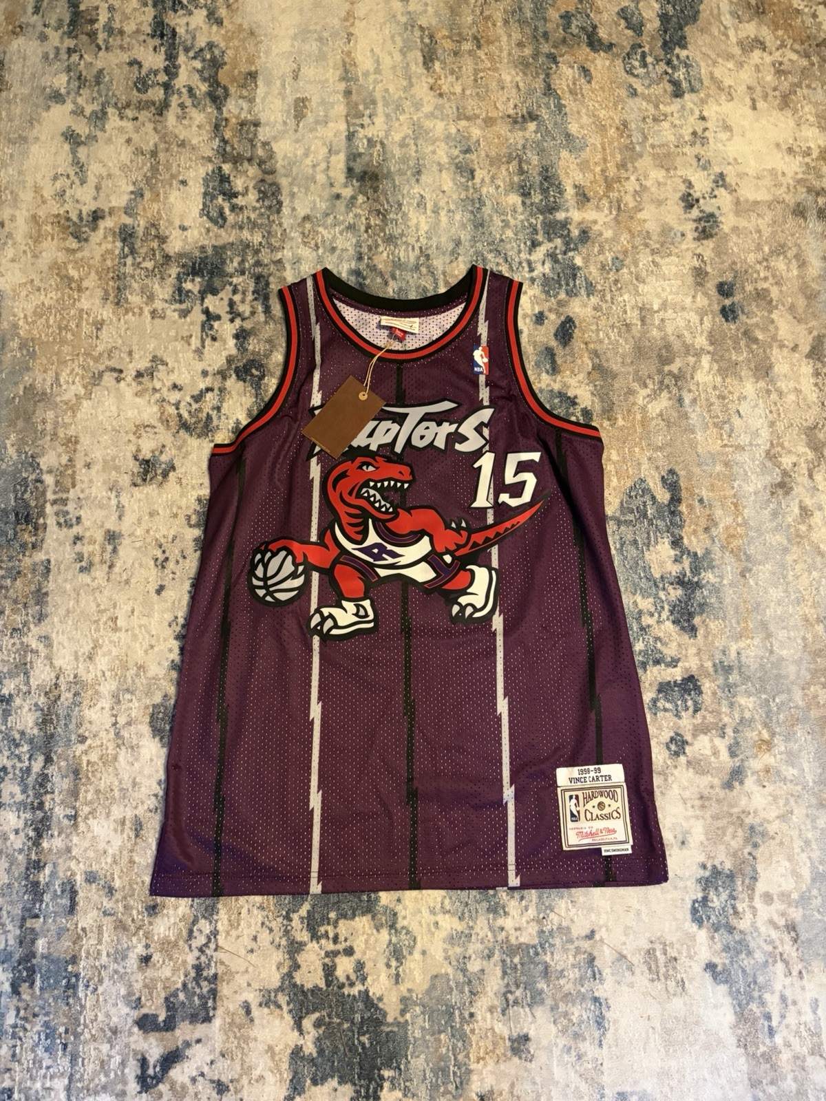 Mitchell & Ness Men’s Purple Toronto Raptors Vince Carter #15 NBA Jersey Size L