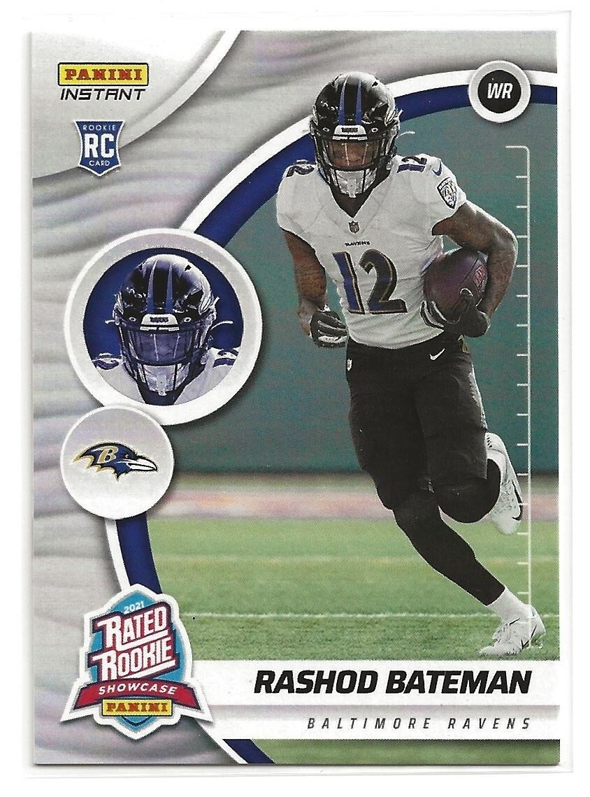 2021 Panini Instant Rashod Bateman NFL Rated Rookie Showcase RC /229