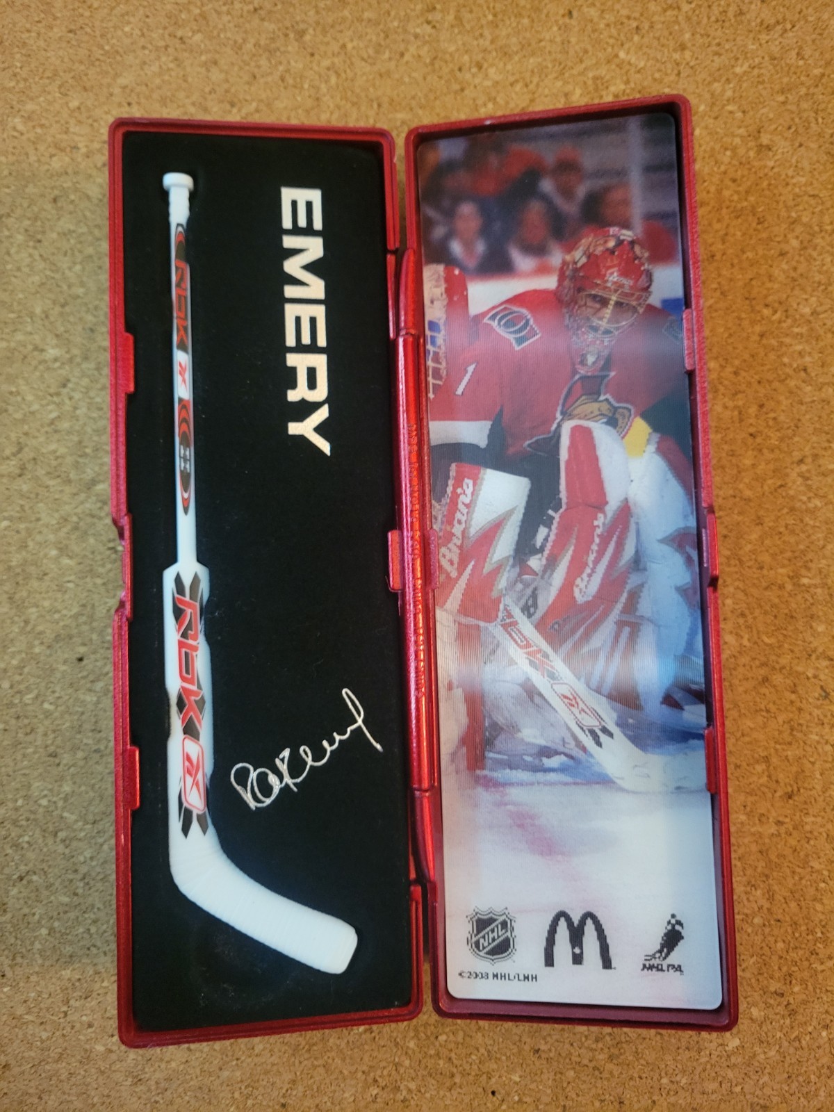 MCDONALDS NHL STAR STICKS GOALIE 2007 2008 SET OF 6 BRODEUR EMERY HUET FLEURY