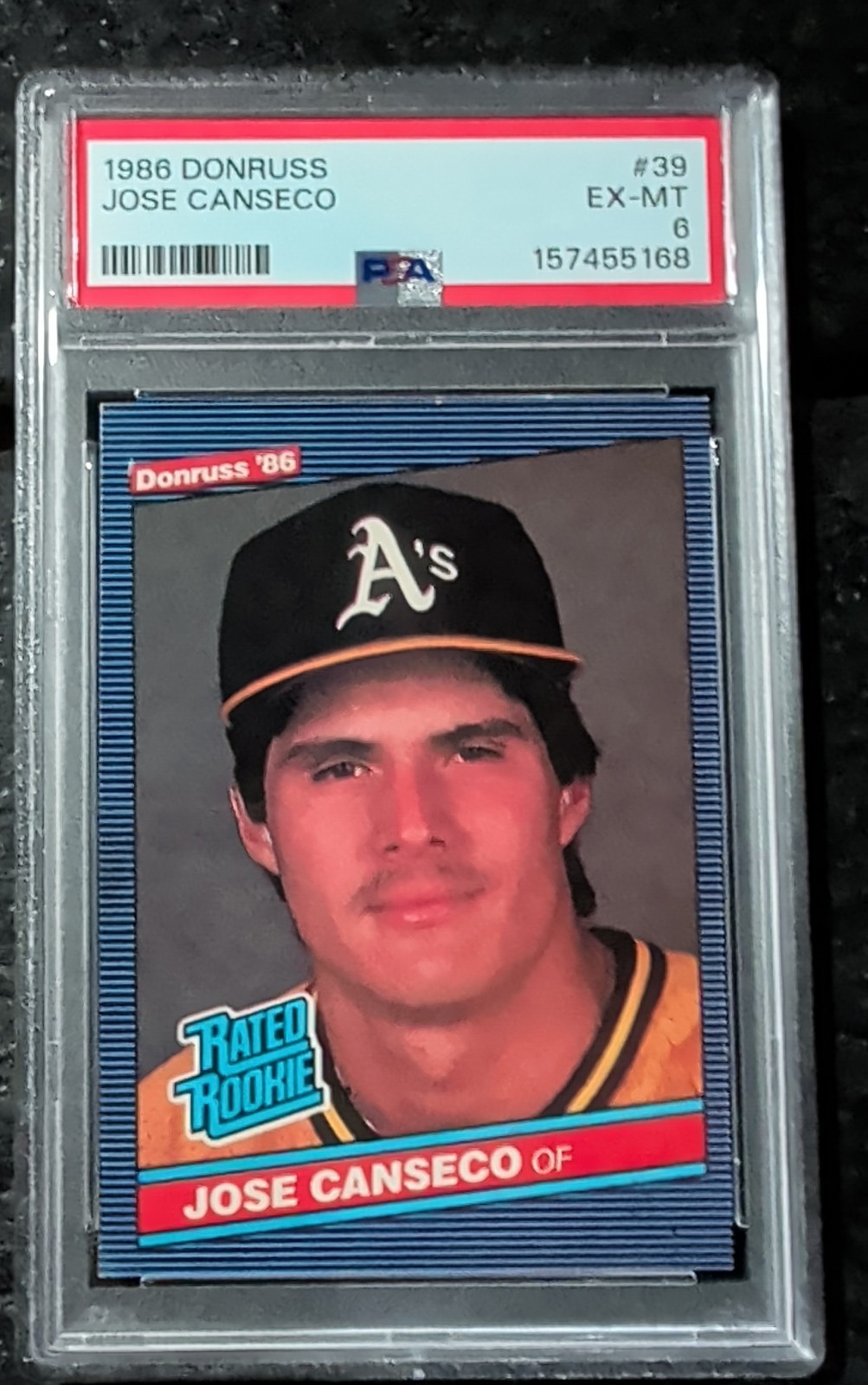 1986 Donruss – Rated Rookie Jose Canseco #39 (RC)
