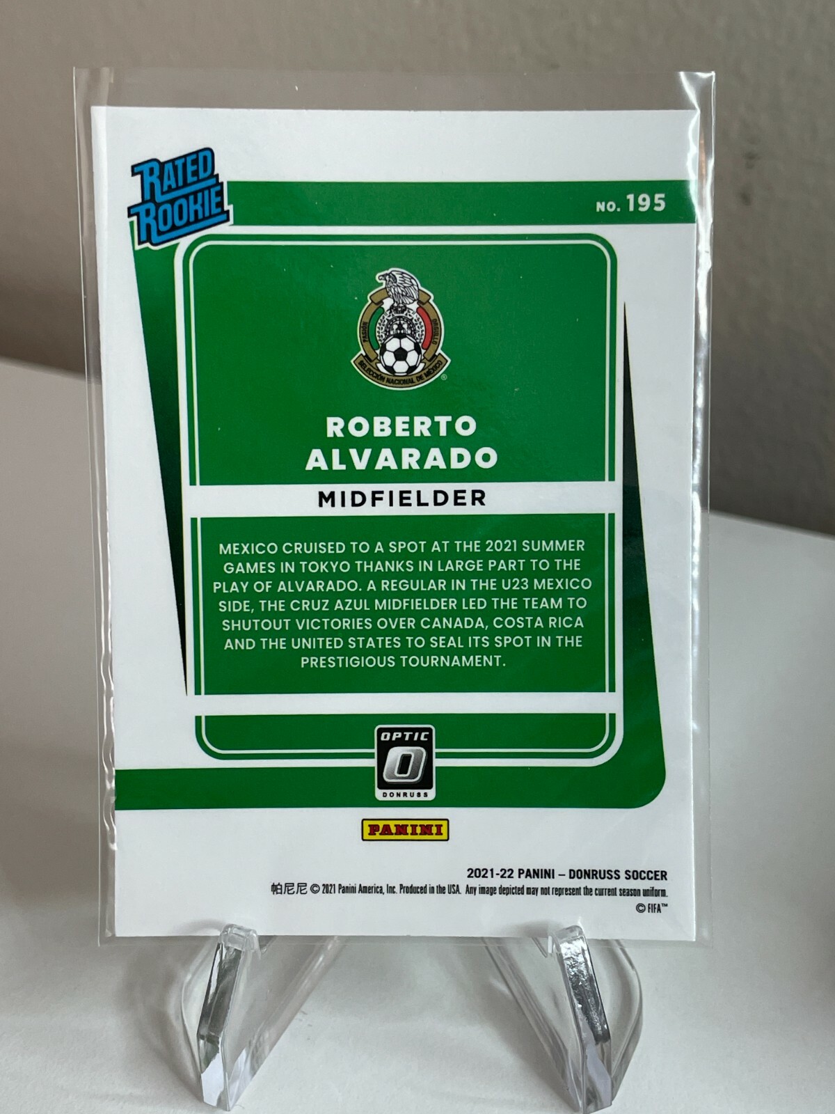 Roberto Alvarado RATED ROOKIE 2021-22 Panini Donruss OPTIC World Cup Qatar #195