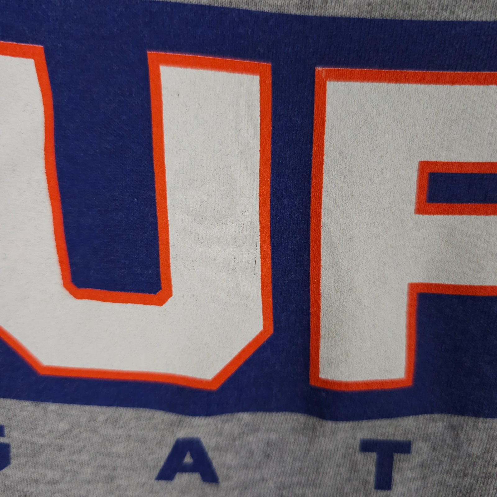 Florida Gators Shirt Mens XL Gray Blue Orange UF Crew Neck Box Seat Tee NCAA