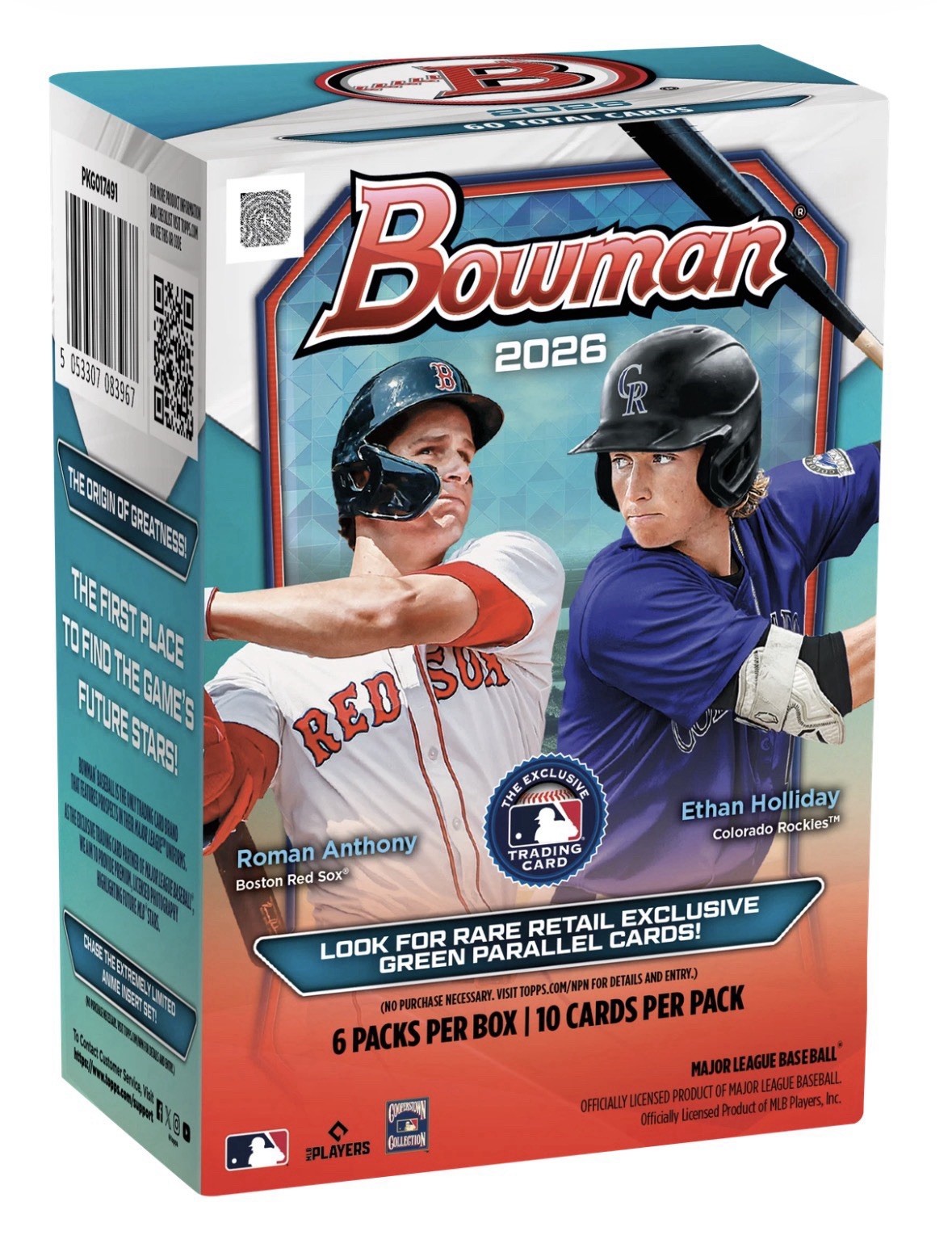 2026 BOWMAN BASEBALL VALUE BLASTER BOX (60 Cards) w/Chrome MLB Brand New QTY