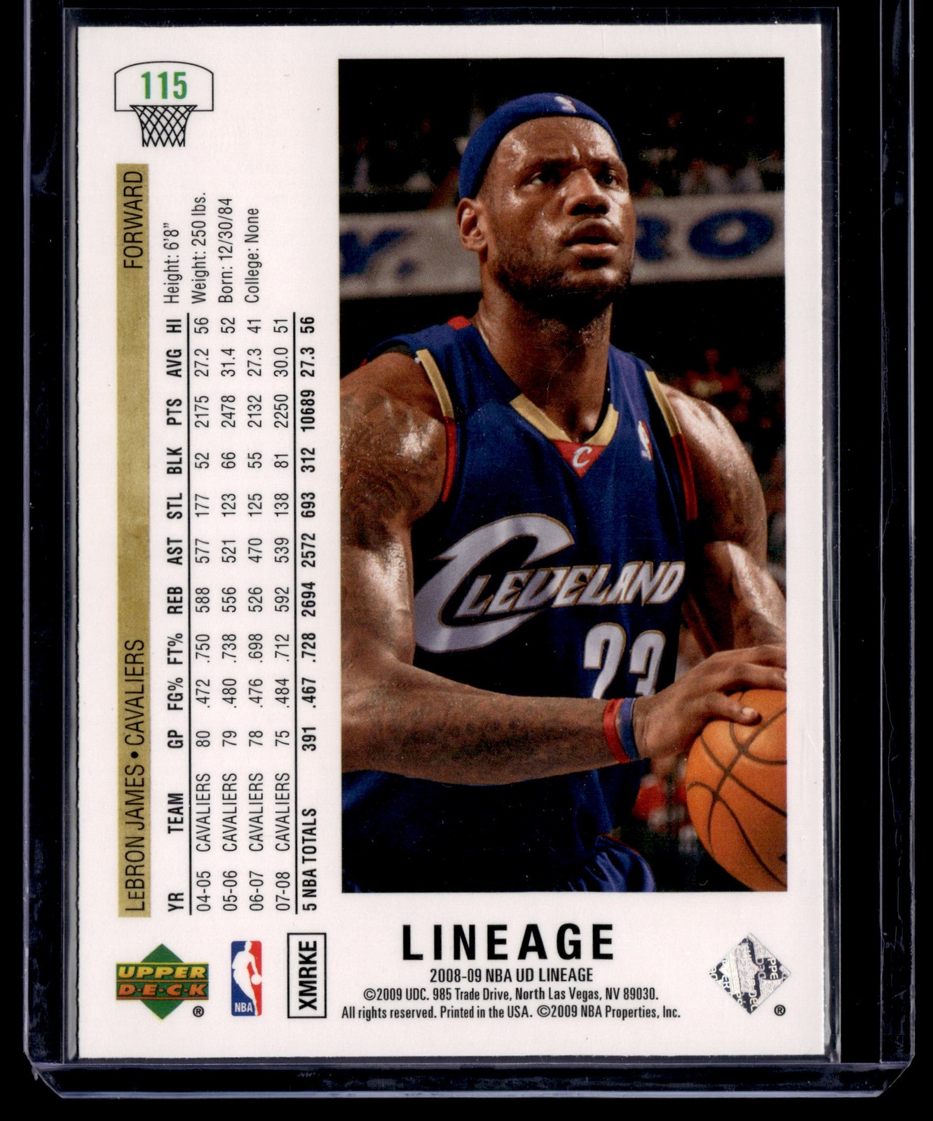2008-09 Upper Deck Lineage #115 LeBron James