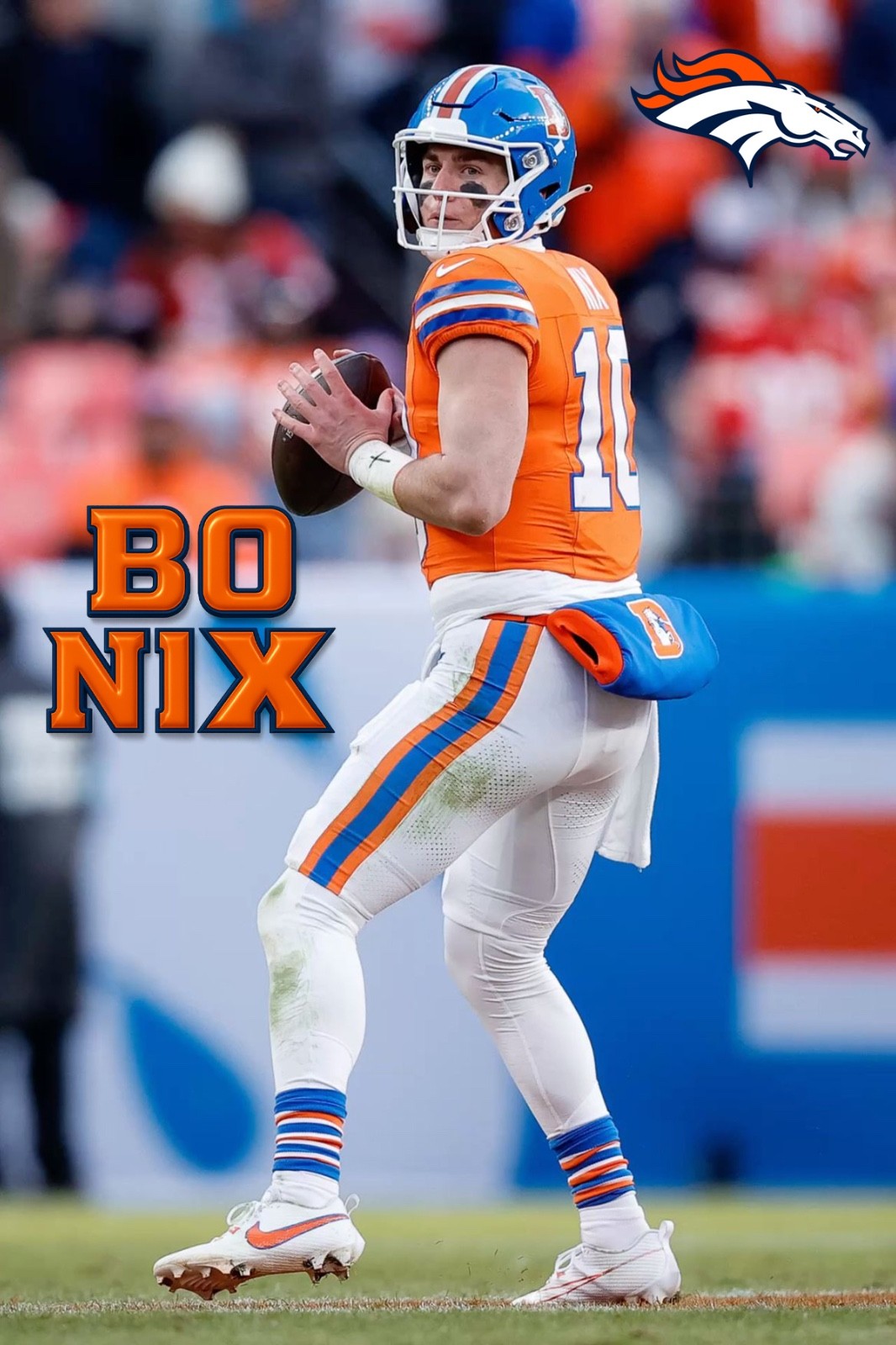 Bo Nix 4×6 glossy photo denver broncos nfl