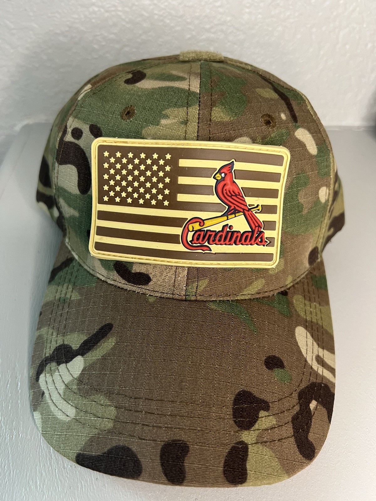 Military Combat American Flag St. Louis Cardinals￼ PVC Patch W Vlcro