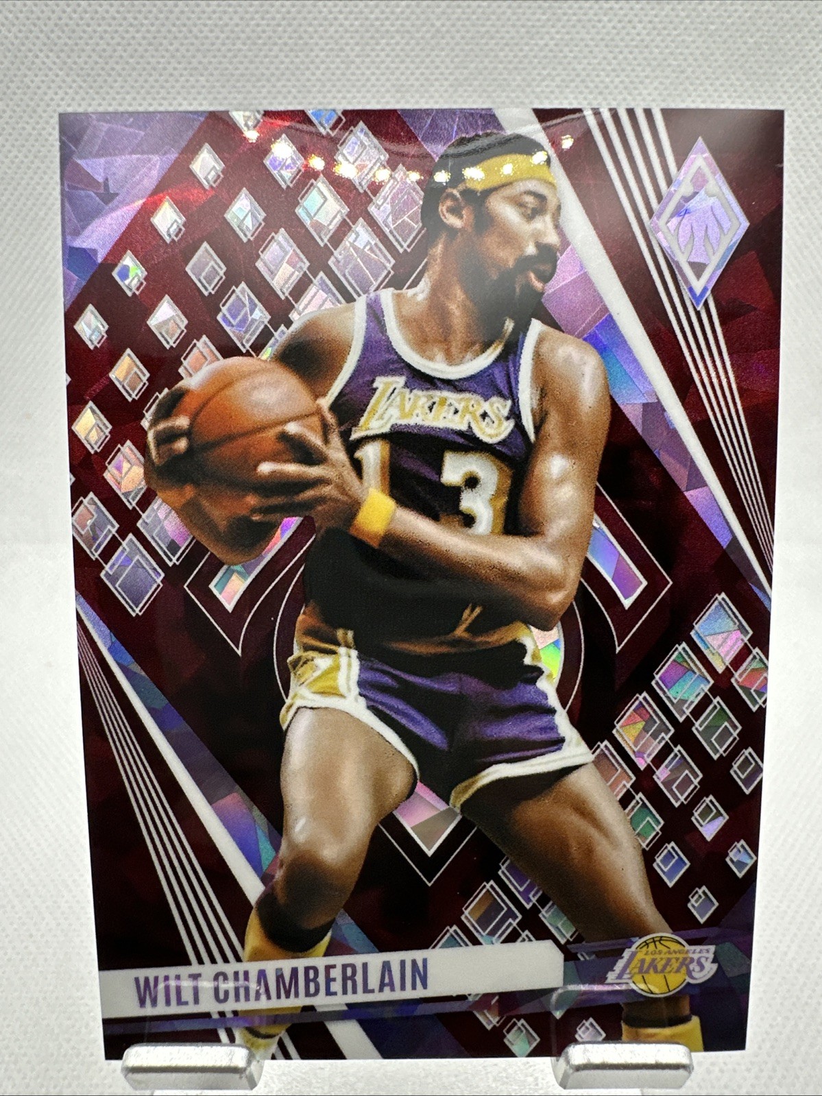 2023-24 Panini Phoenix – Wilt Chamberlain #34 Maroon Ice Phoenix /275