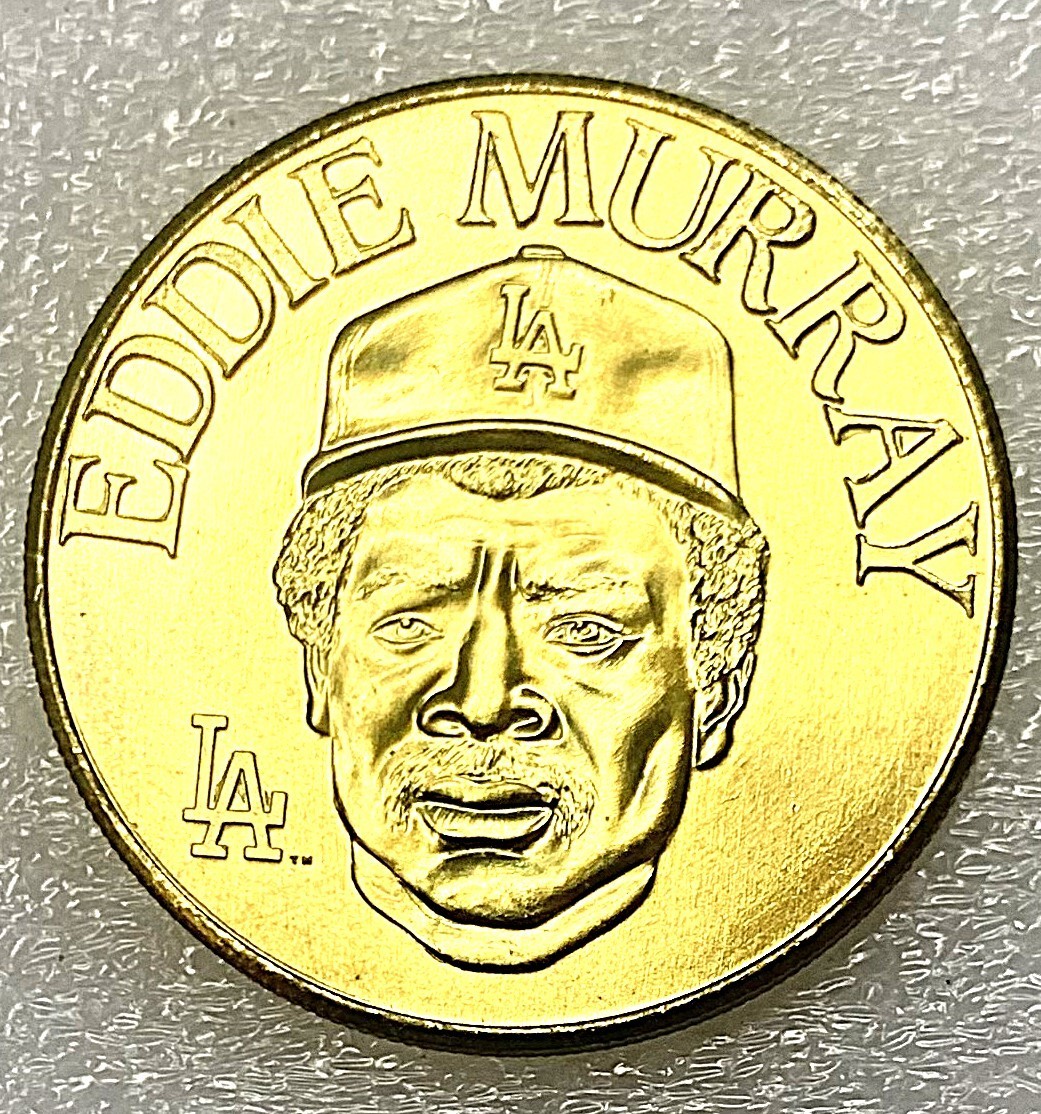 1990 Eddie Murray Medal – Los Angeles Dodgers – Bondai – 1989 Stats – 32MM – 14