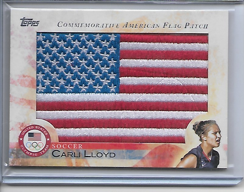 2012 12 Topps Olympic Olympics Flag Patch Relic Carli Lloyd Soccer USWNT Carly