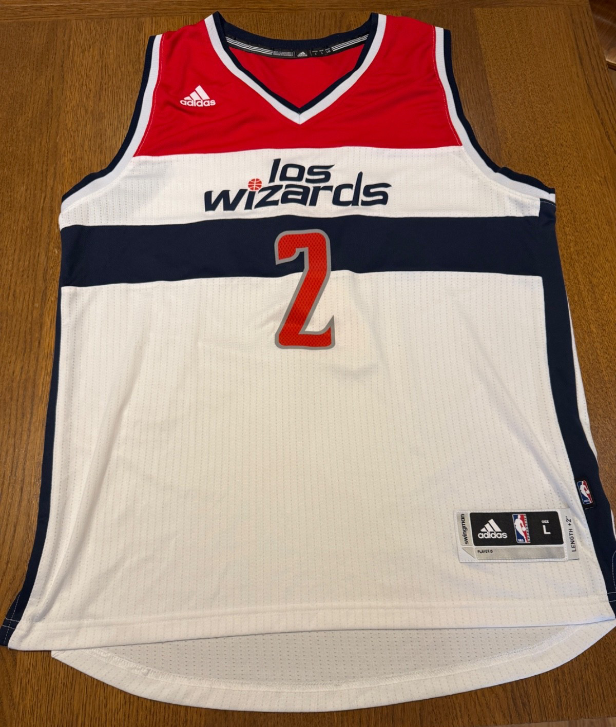 Rare Adidas NBA John Wall 2014-15 Latin Nights Los Wizards Jersey, Men’s Large