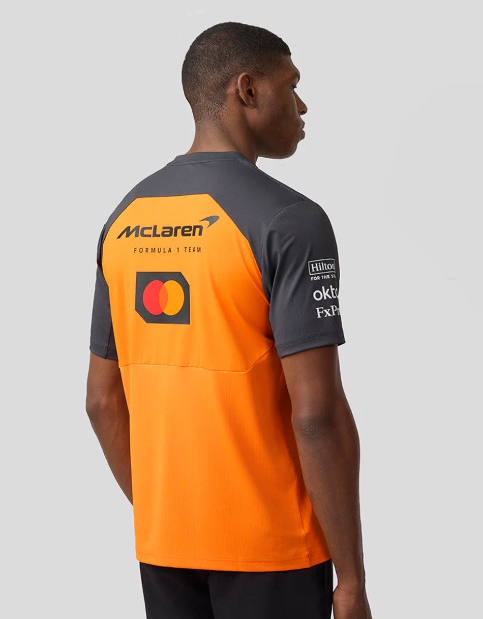 McLaren F1 2025 Men’s Team T- Shirt – NEW LARGE Papaya/Phantom
